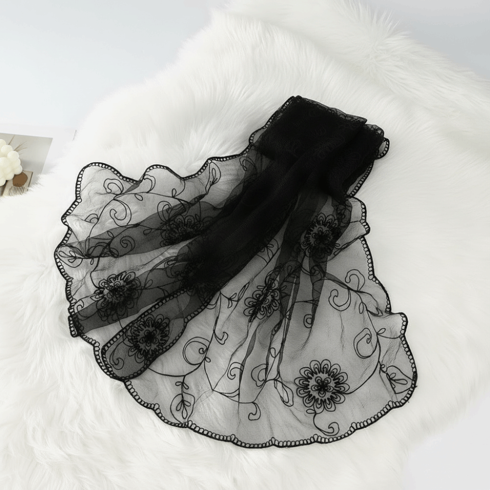 Lace Scarf Embroidered Floral  - Stole Wedding Shawl recensie en prijs