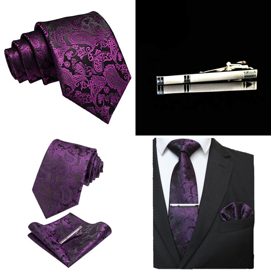 Mens Solid Color Paisley Neckt - Pocket Square Set recensie en prijs