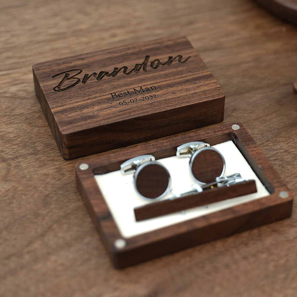 Name Engraved Groomsmen Best M - Tie Bar Set Gift recensie en prijs